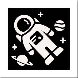 Astronaut And Planets Posters and Art